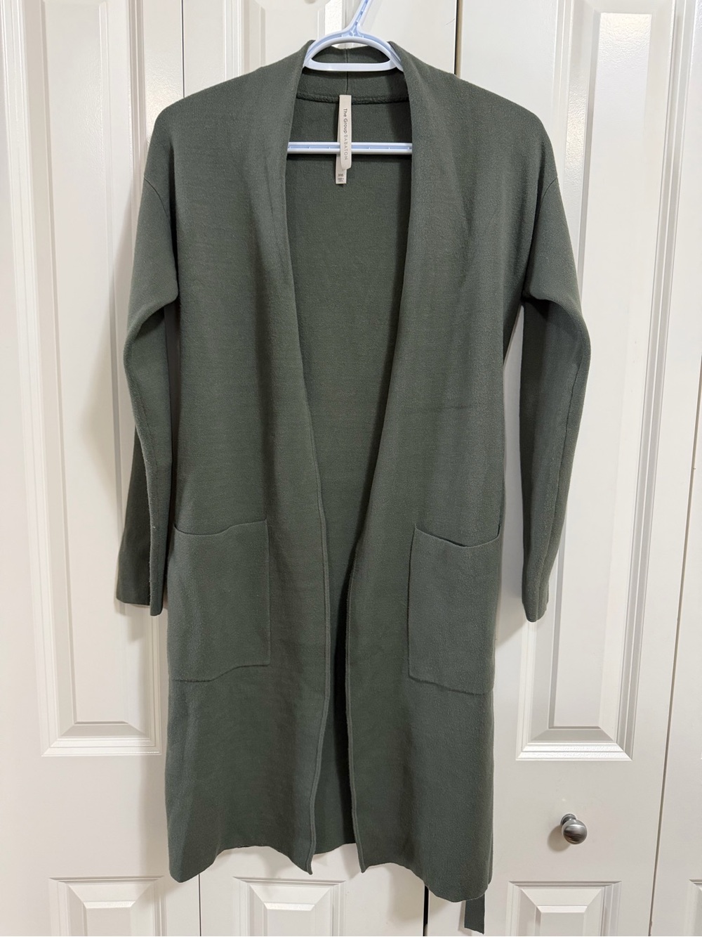 Aritzia The Group by Babaton Long Open Cardigan Sage Green | XXS